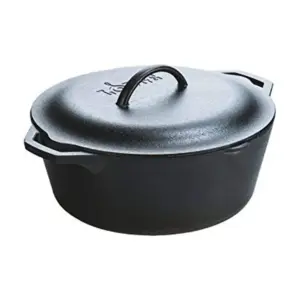 Lodge Cast Iron 7 Quart Seasoned Dutch Oven with Bail Handle (Premium Edition)