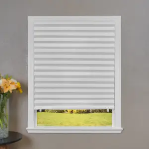 Redi Shade No Tools Original Light Filtering Pleated Paper Shade White | 36 W x 72 L | 6 Pack