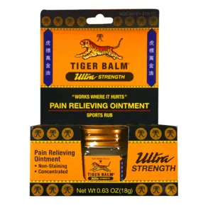 Tiger Balm Ultra Strength Pain Relief Ointment | 0.63 Ounce Jar | Relieves Backaches | Sore Muscles | Strains | 1