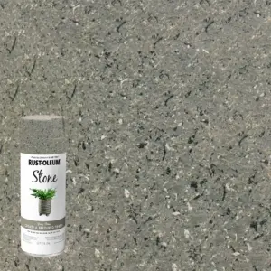 Gray | Rust-Oleum Stone Textured Spray Paint | 12 Ounce | Single | 1 | Gray Stone
