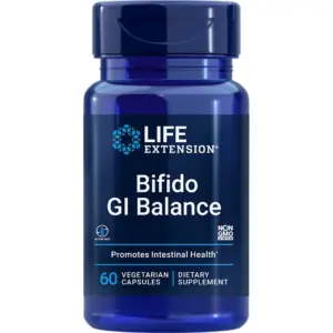Life Extension Bifido GI Balance | Supports Healthy Gut and Digestive Health | Gluten-Free | Non-GMO | 60 Vegetarian Capsules