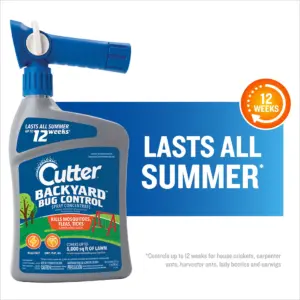 Cutter Backyard Bug Control Spray Concentrate | QuickFlip Hose-End Sprayer | 32 Ounce | Single | 1