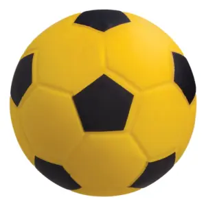 Champion Sports Coated High Density Foam Soccer Ball | Yellow | Black | 4