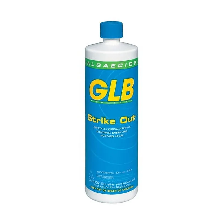 GLB Strike-Out Algaecide for Green and Mustard Algae Inch Swimming Pools | 32 Ounce