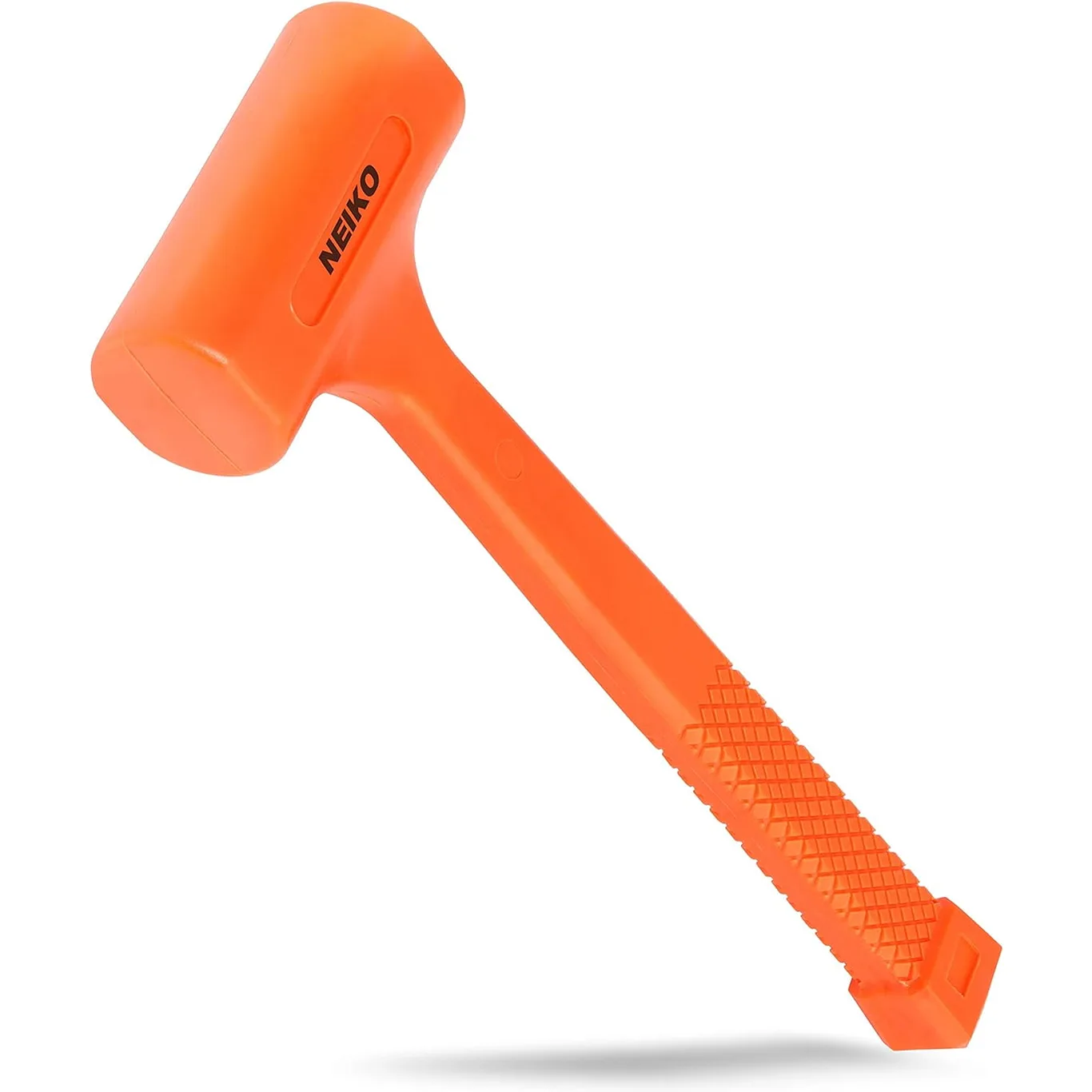 NEIKO 02847A 2 LB Dead Blow Hammer | Neon Orange | Unibody Molded | Checkered Grip | Spark & Rebound Resistant
