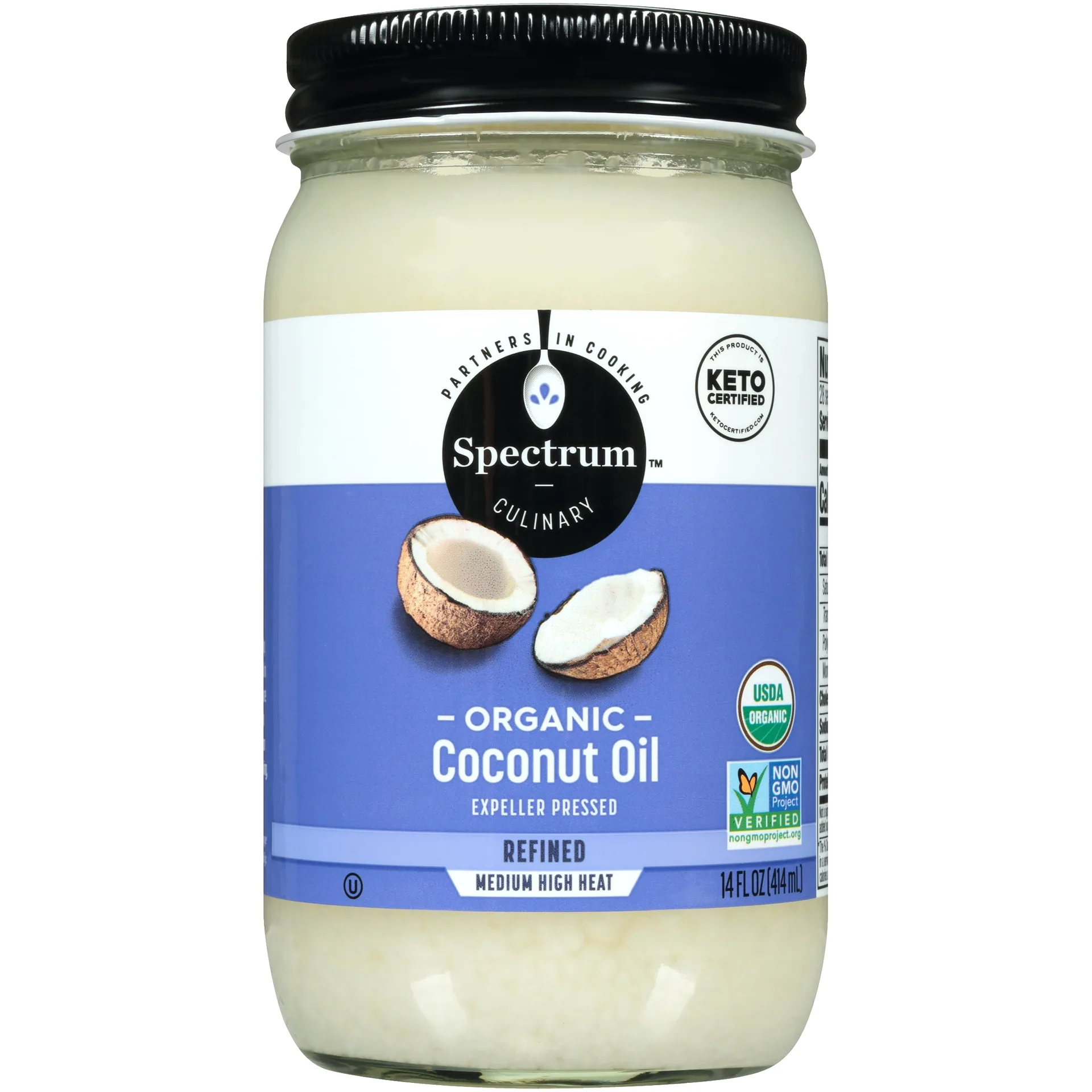 Spectrum Naturals Organic Refined Coconut Oil | 14 fl Ounce