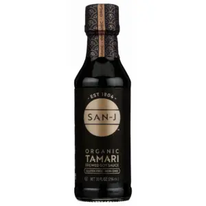 San J Tamari Soy Sauce Organic | 10 Fl Ounce | Inch a Glass Bottle