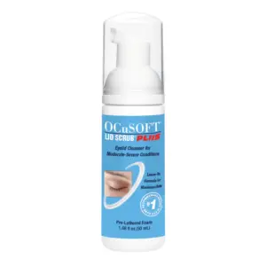 OCuSOFT Lid Scrub Plus Foaming Eyelid Cleanser 50 Milliliters | Extra Strength Cleanser For Irritated Eyelids Associated with Blepharitis | Dry Eye | Meibomian Gland Dysfunction | MGD & Demodex