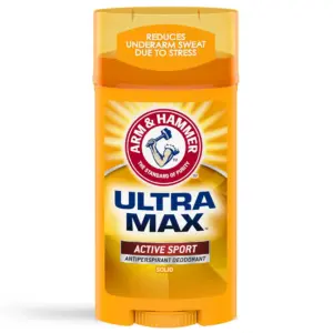 ARM and HAMMER ULTRA MAX Deodorant | Active Sport | Solid Stick | 2.6 Ounce