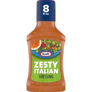 (9 pack) Kraft Zesty Italian Dressing | 8 fl Ounce Bottle