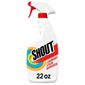 Shout Active Enzyme Laundry Stain Remover Spray | Triple-Acting Formula Clings | Penetrates | & Lifts 100+ Types of Everyday Stains | Prewash Spray 22oz