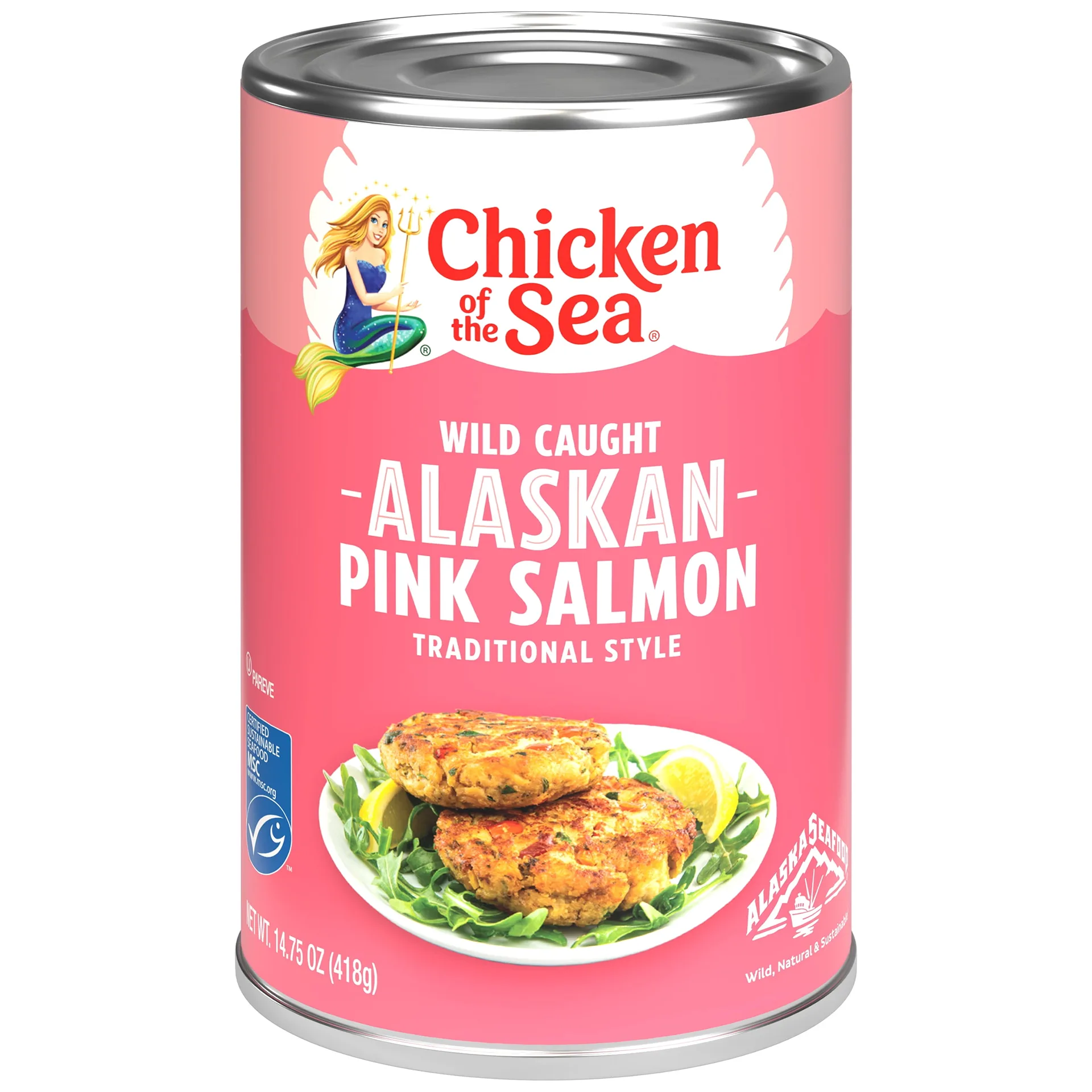 Chicken of the Sea Wild Caught Alaskan Pink Salmon | Traditional Style 14.75 Ounce | Single