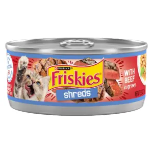 Purina Friskies Shreds With Beef Inch Gravy | Wet Cat Food | 5.5 Ounce Can