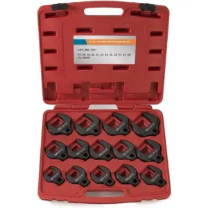 Neiko 03326A 1/2 Drive Jumbo Crowfoot Wrench Set | 14 Piece | Metric | 27 to 50 Millimeters | Cr-Mo Steel