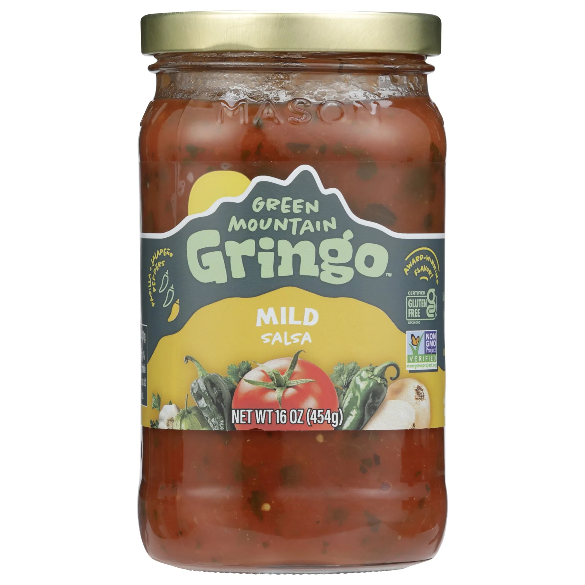 Green Mountain Gringo Salsa | Mild | 16oz | Single