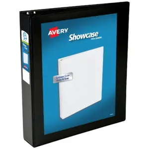 Avery Showcase Binder | 1-1/2 Slant Rings | 1 Black Binder (19650)