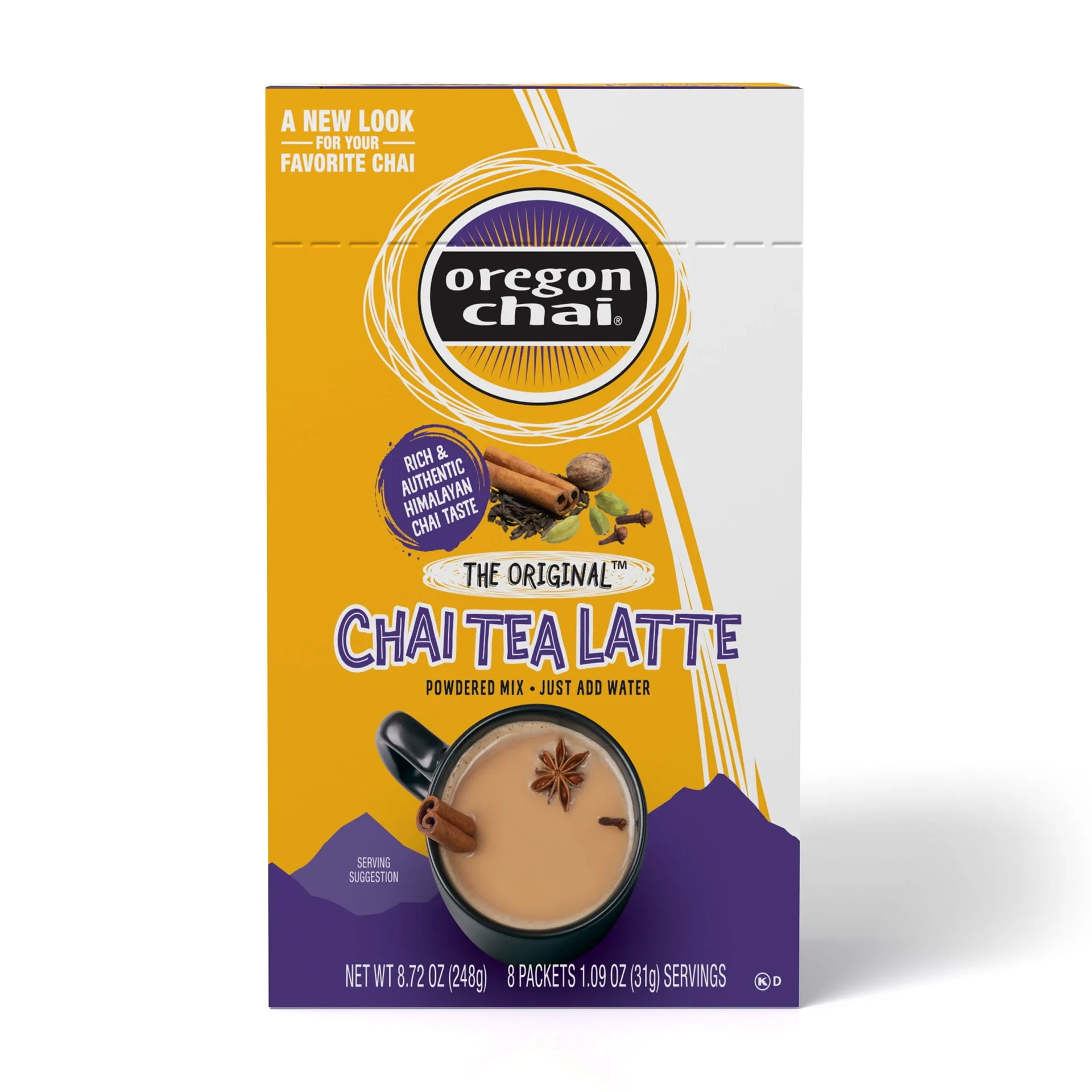 Oregon Chai | Original Chai Tea Latte | Single Serve Packets | 8 Ct