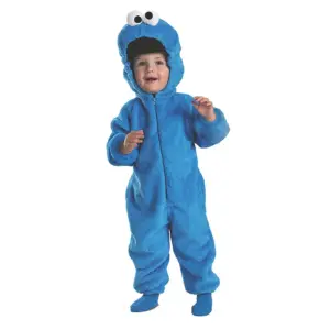 Disguise Toddler Cookie Monster Deluxe Plush Jumpsuit Costume | 12-18 Months