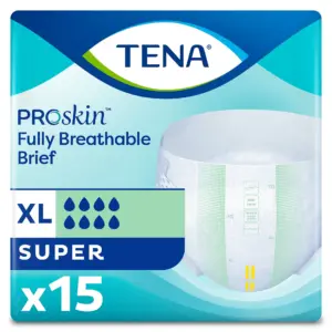 TENA ProSkin Super Adult Incontinence Brief Extra Large Heavy Absorbency Overnight | 68011 | 15 Ct