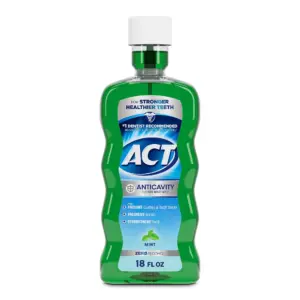 ACT Anticavity Fluoride Mouthwash | Triple Action | Mint | 18 fl. Ounce