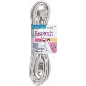 Woods 359W Indoor Extension Cord With Remote On/Off Switch (White 15 Ft) (Premium Edition)