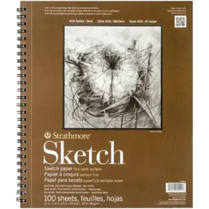 Strathmore Sketch Spiral Paper Pad 11X14-100 Sheets | 11 x 14