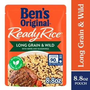 Ben's Original Ready Rice Long Grain & Wild Flavored Rice | Easy Dinner Side | 8.8 Ounce Pouch | Single