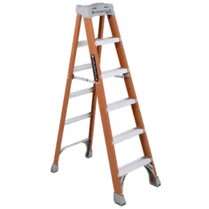 Louisville Ladder 6-Foot Fiberglass Step Ladder | 300-Pound Load Capacity | Type IA | FS1506