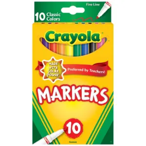 Crayola 10 Ct Classic Broad Line Markers(Discontinued by manufacturer) (Premium Edition)