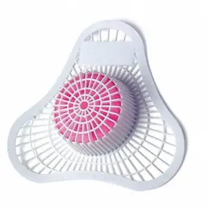 HOSPECO HOSPECO Health Gards Urinal Screen with Non-Para Block | Cherry Scent | White/Pink | Dozen 01901