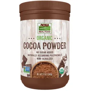 NOW Foods | Cocoa Powder | Cocoa Lovers Certified Organic | Pure | with Polyphenols | 12-Ounce