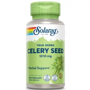 Solaray Celery Seed 1010mg | Healthy Cardiovascular | Liver | Water Balance and Joint Support | Whole Seed w/ Phytochemicals and Flavonoids | Non-GMO | 100ct
