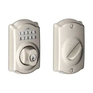 Schlage BE365VCAM619 Satin Nickel Camelot Keypad Deadbolt Hardware Lock | Multi-color | Multicolor