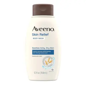 Aveeno Skin Relief Liquid Body Wash Bottle Unscented 12 Ounce. 10381371170293 1 Ct