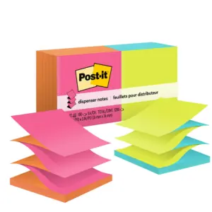 Post-it Dispenser Pop-up Notes | 3 Inch x 3 Inch | Poptimistic Collection | 12 Pads/Pack
