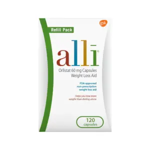 Alli Orlistat Diet Weight Loss Supplement Pills | 60 Mg | 120 Ct