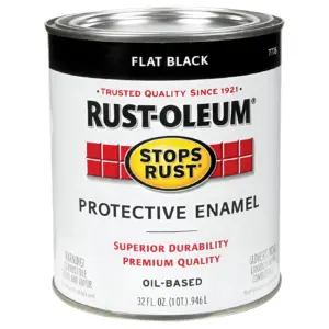 Rust-Oleum Stops Rust Oil Based Flat Black Protective Enamel 32 fl. Ounce. Can