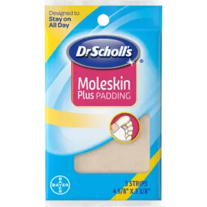 Dr. Scholls Moleskin Padding 4 1/8-Inch X 3 3/8 Inch ,3 Ct | 12-Pack