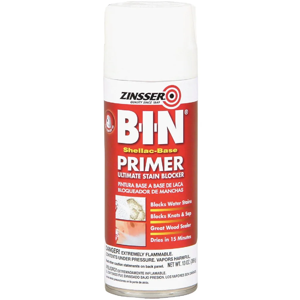 Zinsser B-I-N 13 Ounce. Shellac-Base Primer Spray | White 1008