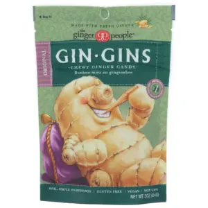 The Ginger People Gin Gins Original Chewy Ginger Candy | 3 Ounce | Single