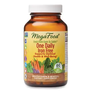 MegaFood One Daily Iron Free Multivitamin | Immune and Bone Support | Non-GMO | 60 Servings