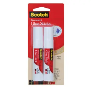 3M Scotch Permanent Glue Stick White | .25 Ounce. | 2/Pkg