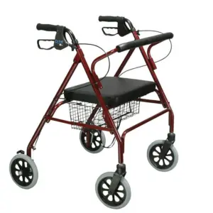 Drive Medical Heavy Duty Bariatric Rollator Rolling Walker with Large Padded Seat | Blue | 500lb