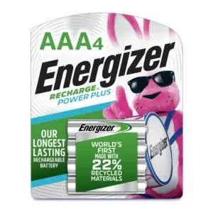 Energizer Rechargeable AAA Batteries (4 Pack) 800 mAh Triple A Batteries (Premium Edition)