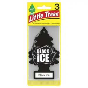 Little Trees Air Freshener Black Ice Fragrance 3-Pack (Premium Edition)