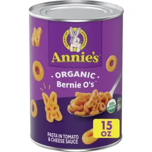 Annie's Organic Bernie O's | Canned Pasta Inch Tomato & Cheese Sauce | 15 Ounce | Single