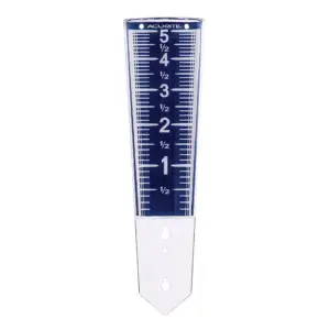 AcuRite 5-inch Capacity Easy-Read Magnifying Plastic Rain Gauge (00850) (Premium Edition)