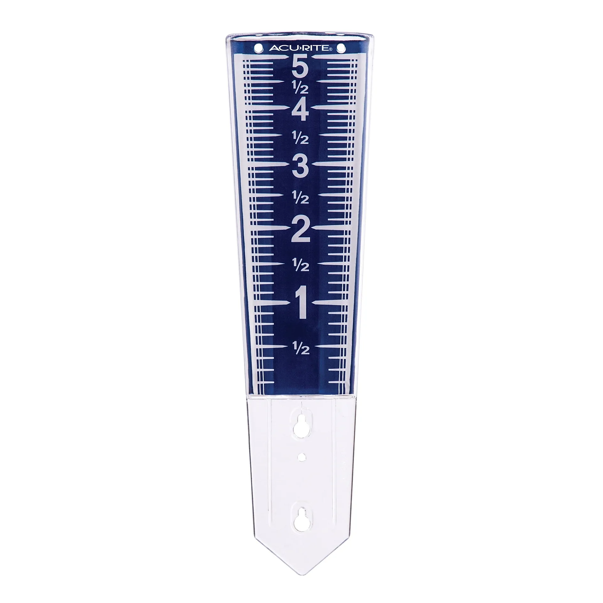 AcuRite 5-inch Capacity Easy-Read Magnifying Plastic Rain Gauge (00850) (Premium Edition)