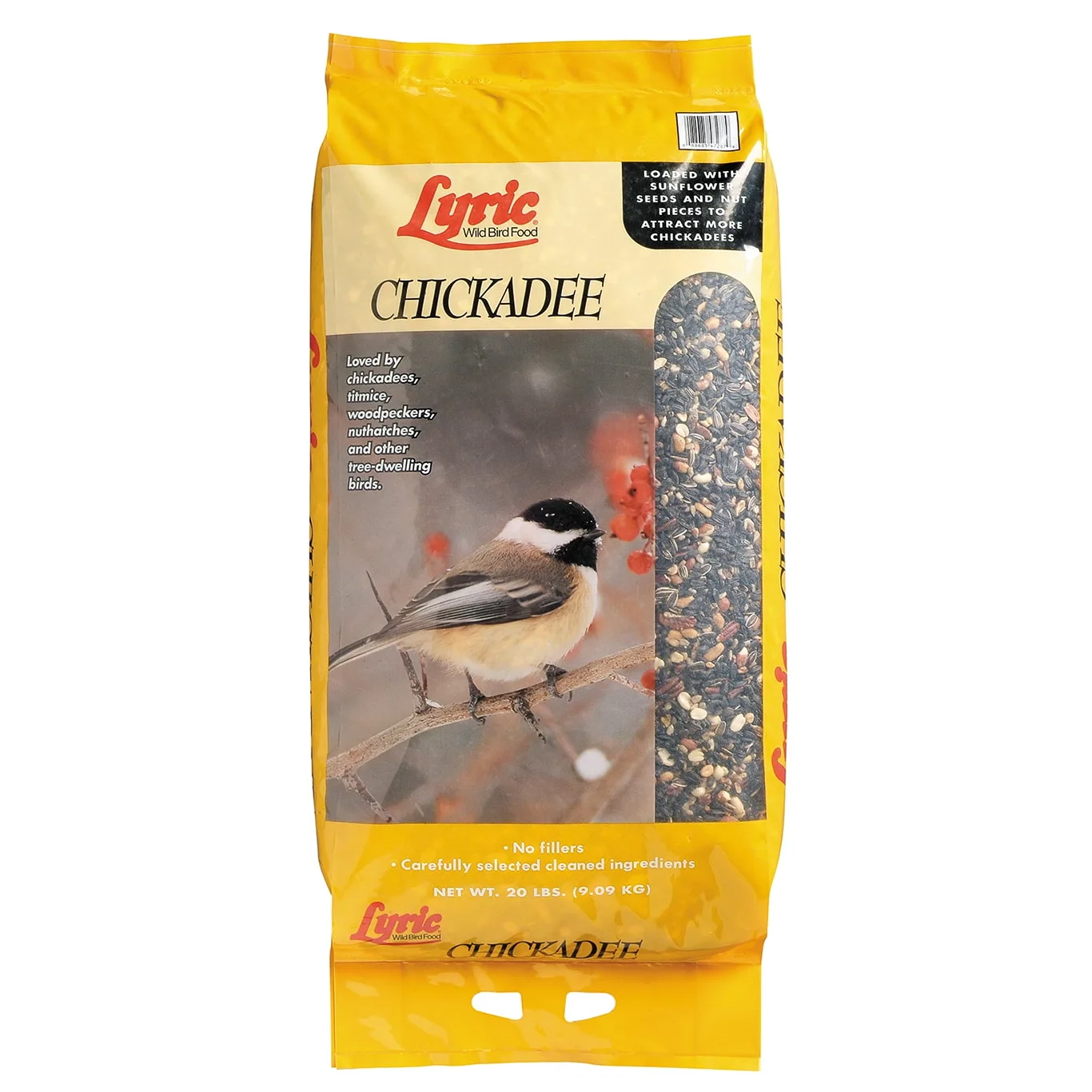 Lyric Chickadee Wild Bird Seed | Sunflower and Nut Premium Bird Food Mix | 20 lb. Bag