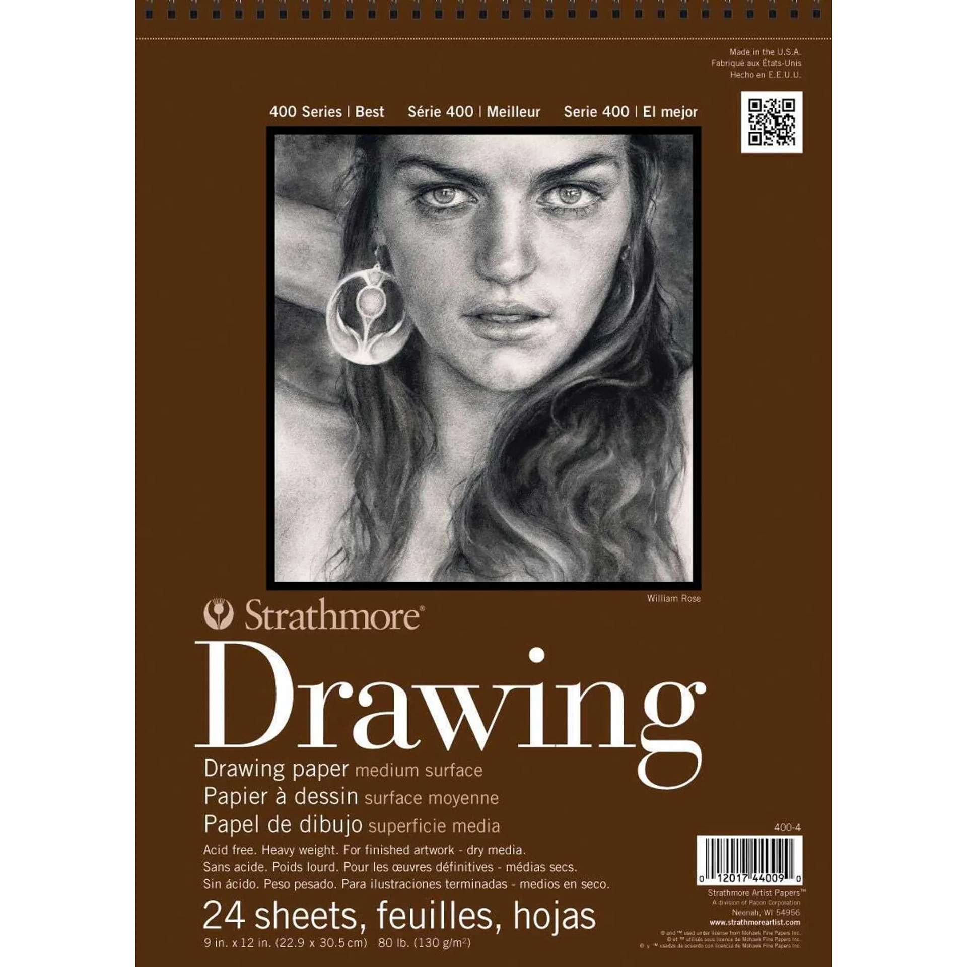 Strathmore 400 Series Drawing Pad | 18 x 24 Inches | 80 lb | 24 Sheets